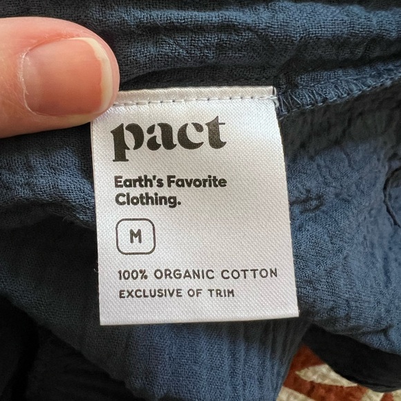 Pact Coastal Double Gauze Tiered Maxi Skirt in French Navy - Picture 10 of 10